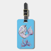 Kids Narwhale Bagagelabel (Voorkant verticaal)