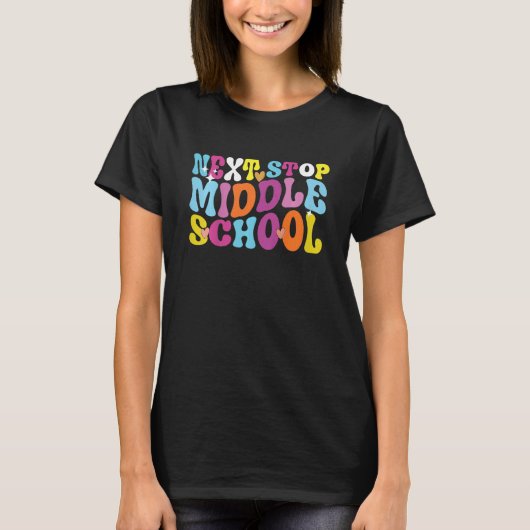 Kids Next Stop Middle School Graduation Last Day O T-shirt (Voorkant)