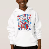 Kids Number Day Hoodie | Fun Maths Numbers (Voorkant)