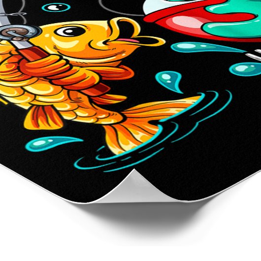 Kids O'fishally 3 Years Old 3rd Birthday Fishing  Poster (Hoek)