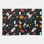 Kid's Outer Space & Astronaut Pattern Theedoek (Horizontaal)