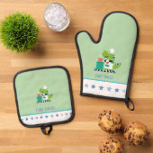 Kids Oven Mitt and Pot Holder Set (Top down)