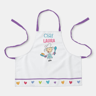 Kids Pancake Apron with Colorful Hearts Schort
