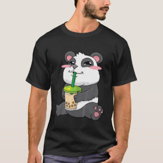 Kids Panda Bubble Tea Boba Drink Kawaii Cute Gift T-shirt