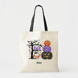 Kids Personalised Halloween Trick or Treat  Tote Bag