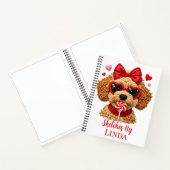 Kids Personalized Goldendoodle Sketch  Notitieboek (Binnen)