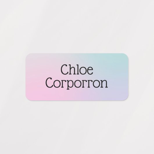 Kids personalized name labels pink purple and teal (Design 2)
