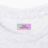 Kids personalized name labels pink purple and teal (Aangebracht)