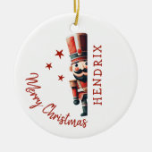 Kids Personalized Nutcracker Christmas Keramisch Ornament (Voorkant)