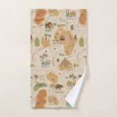 Kid's Personalized Safari Map ID1269 (Serviette à main)