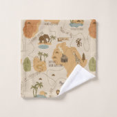 Kid's Personalized Safari Map ID1269 (Gant de toilette)