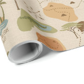 Kid's Personalized Safari Map ID1269 Cadeaupapier (Rol Hoek)