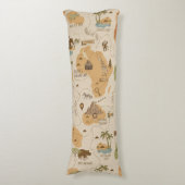 Kid's Personalized Safari Map ID1269 Lichaamskussen (Voorkant Verticaal)