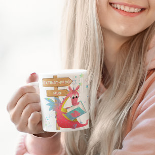 Kids Pink Dragon Extinction céramique Mug