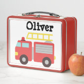 Kid's Red Fire Truck Name (In situ)