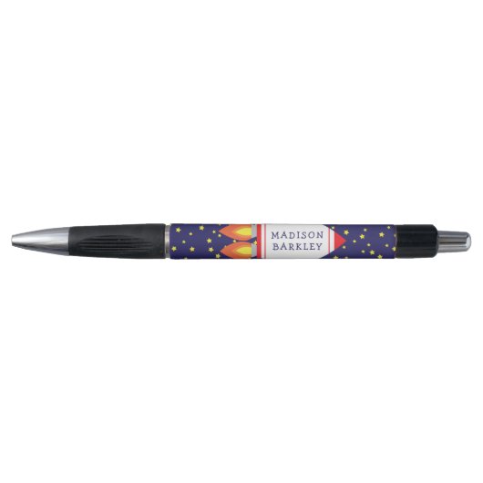 Kids Rocket Ship Cute Stylos de nom (Devant)