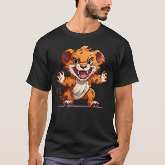 Kids Sabertooth Tiger T-shirt (Voorkant)