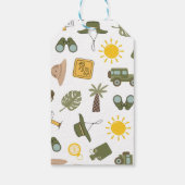 Kid's Safari Birthday Party Cadeaulabel (Achterkant)