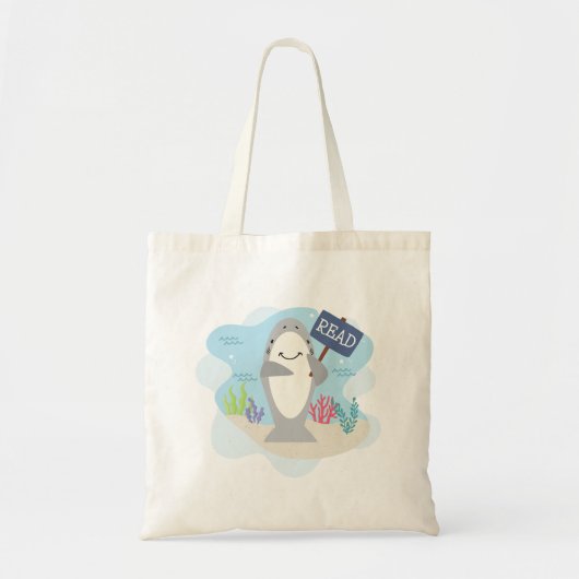 Kids Shark Book Tote Bag (Devant)