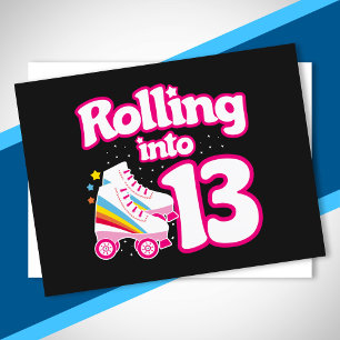 Kids Skate Party - 13th Birthday - Roller Skating Briefkaart