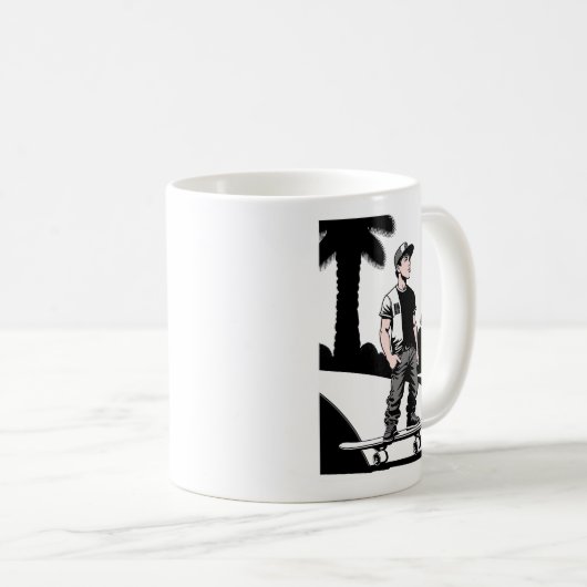 Kid's Skateboarder Mug (Devant droit)