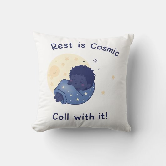 Kids Sleep Birthday - Rest is Cosmic Kussen (Voorkant)