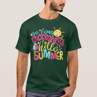 Kids So Long Kindergarten Hello Summer Girl Last D T-shirt