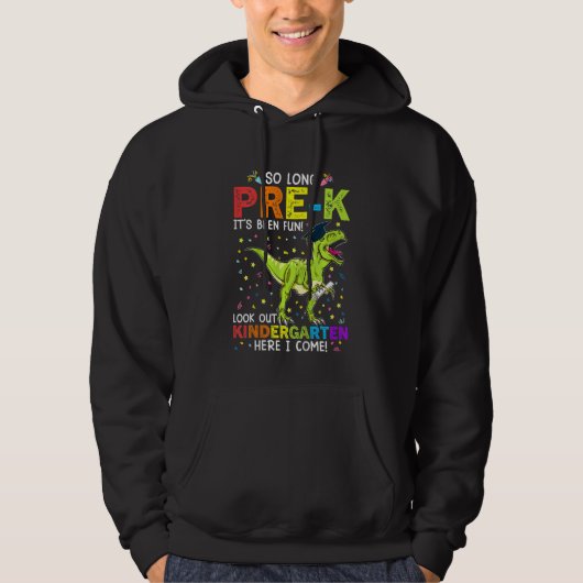 Kids So Long Pre K Kindergarten Here I Come School Hoodie (Voorkant)