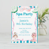 Kids Spa Party Birthday Kaart (Staand voorkant)
