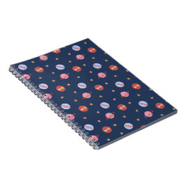 Kids Space Mini Pattern with Planets & Stars Notitieboek
