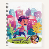 Kids spiral notebook pastel back to school notitieboek (Voorkant)