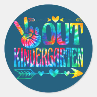 Kids Student Graduation Out Kindergarten Last Day Ronde Sticker