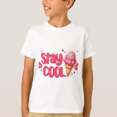kids t-shirt with quote, stay cool with ice cream (Devant)