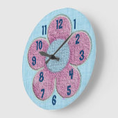 Kids Textured Flower Wall Clock Grote Klok (Hoek)