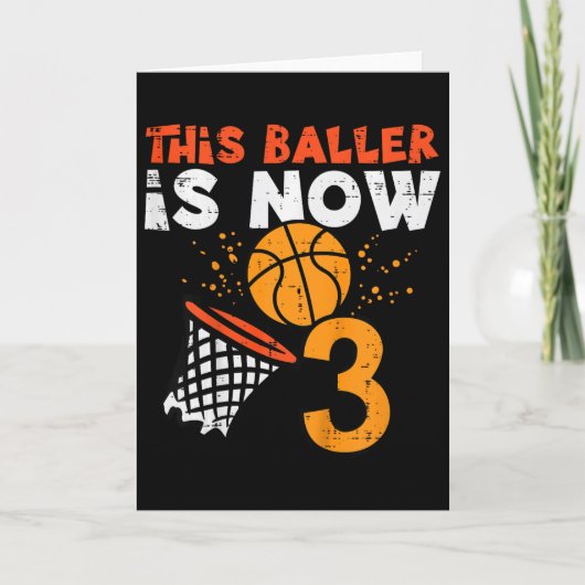 Kids This Ller Is Now 3 Sketll 3rd Birthday Bday B Kaart (Voorkant)