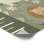 Kid's Tribal Safari Jungle Growth Chart ID1260 Poster (Hoek)