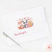 Kids Valentine Gift Labels | Cute Animal Stickers (Enveloppe)