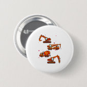 Kids Valentines Day Construction Trucks Boys Kids  Ronde Button 5,7 Cm (Voorkant /achterkant)
