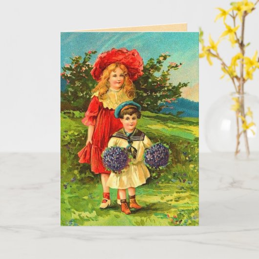 Kids Verjaardag Kaart (Gele Bloem)