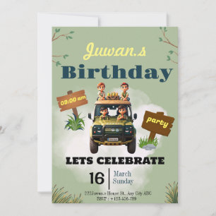 Kids Verjaardag uitnodiging, Custom Party Design Kaart