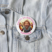 Kids Verjaardagsfoto Button met naam en leeftijd (In situ)