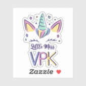 Kids VPK Girl First Day Little Miss VPK T-Shirt Sticker (Vel)