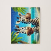 Kids Zebras Jigsaw Puzzle - Tropical (Vertical)