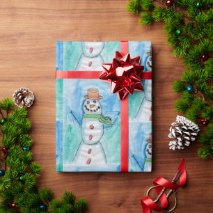 KidsArt voor CHOC - Snowman Happiness Cadeaupapier