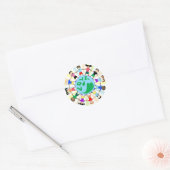 KidsLoveGlobe Ronde Sticker (Envelop)