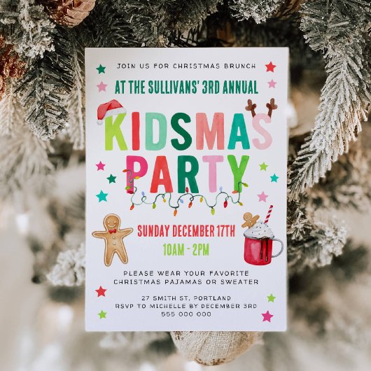Kidsmas Christmas Party Invitation