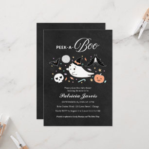 Kiekeboe Halloween Meisje Baby Shower Uitnodiging