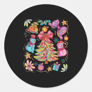 Kiekeboe Kerst Coquette Strik Kant Merry Bright Ke Ronde Sticker