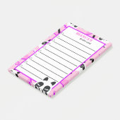 Kiekeboe Roze Panda Beer Post-it® Notes (Schuin)
