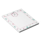 Kiekeboe Roze Pickleball Monogram Notitieblok (Schuin)
